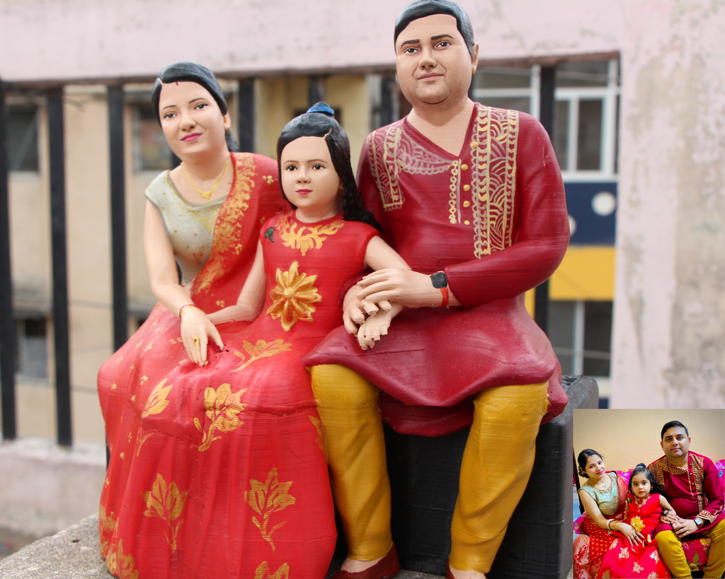 Family Miniature 3dstatue family-miniature-3dstatue